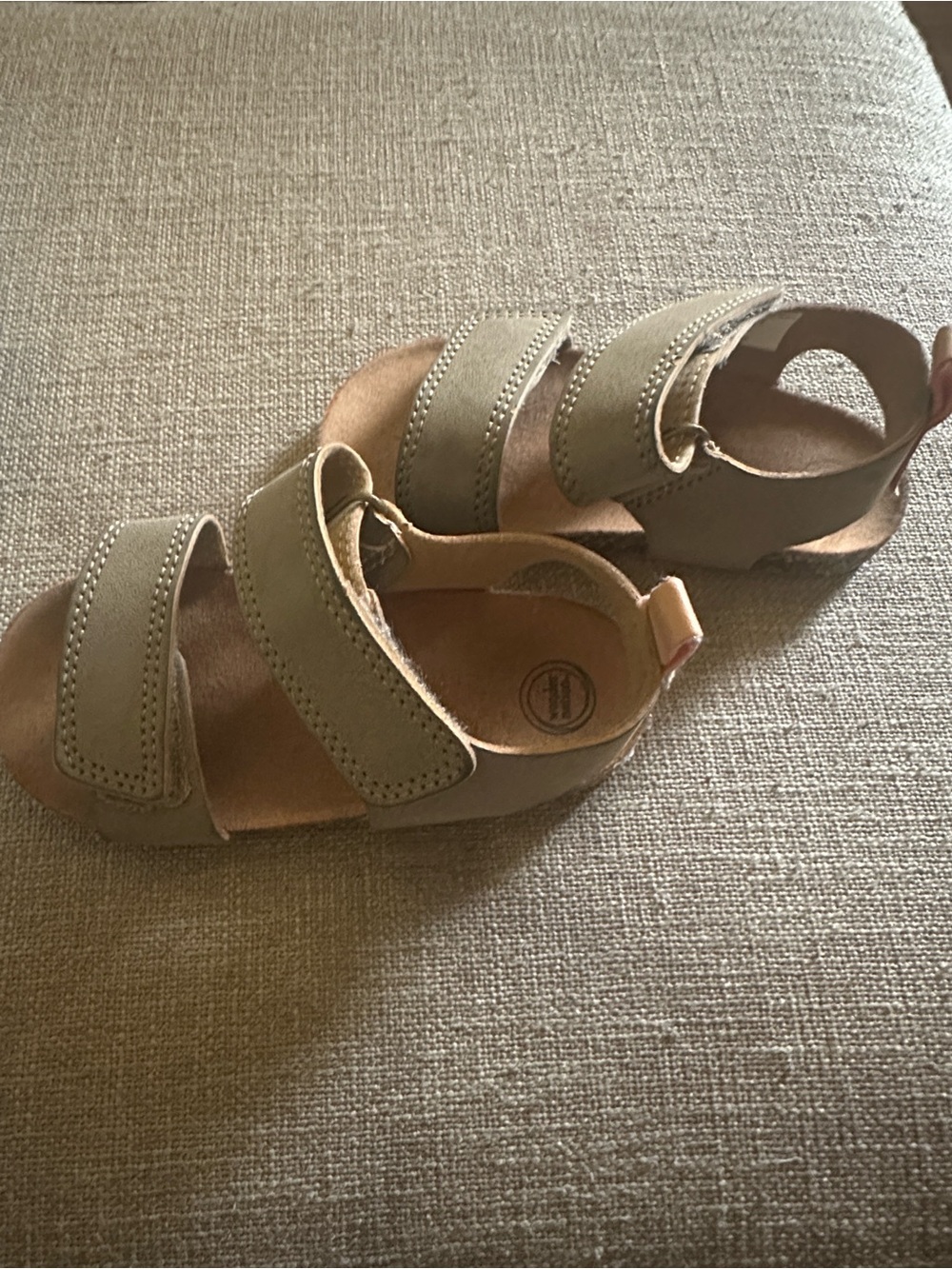 wonder nation Taupe Double-Strap Kids Sandals